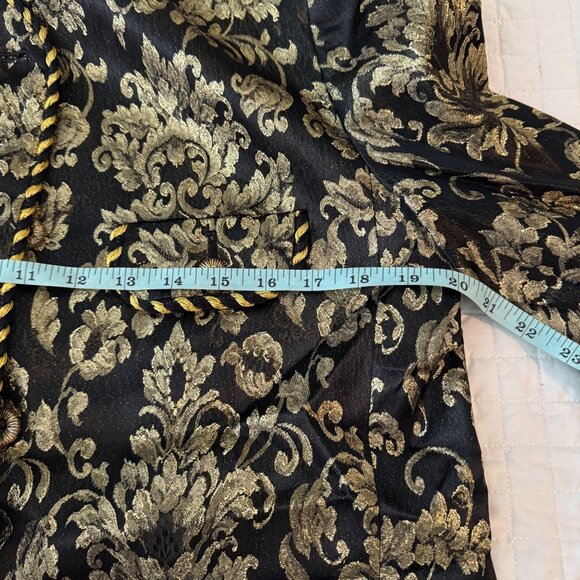 Evan-Picone Womens Luxury Brocade Blazer Jacket Gold & Black Size 10 - Picture 10 of 12